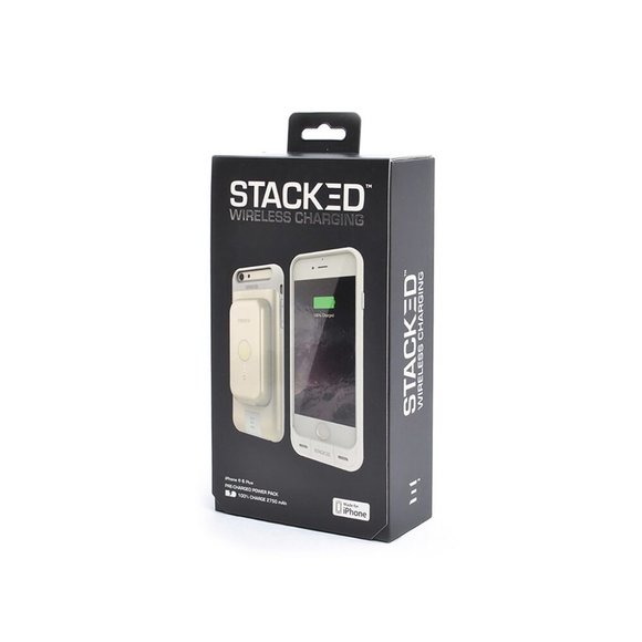 Stacked  Wireless Charger 2750mAh Phone Case Power Pack for iPhone 6 and 6 Plus - Picture 5 of 10